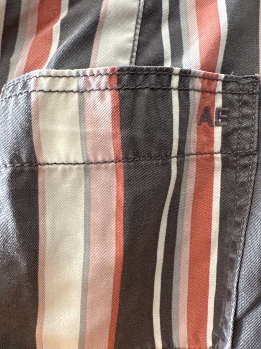 American Eagle Size 4 Striped Wide Leg Capri Pants Coastal Preppy Casual Summer - Picture 5 of 6